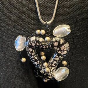 Artisan Created Glass Heart Necklace